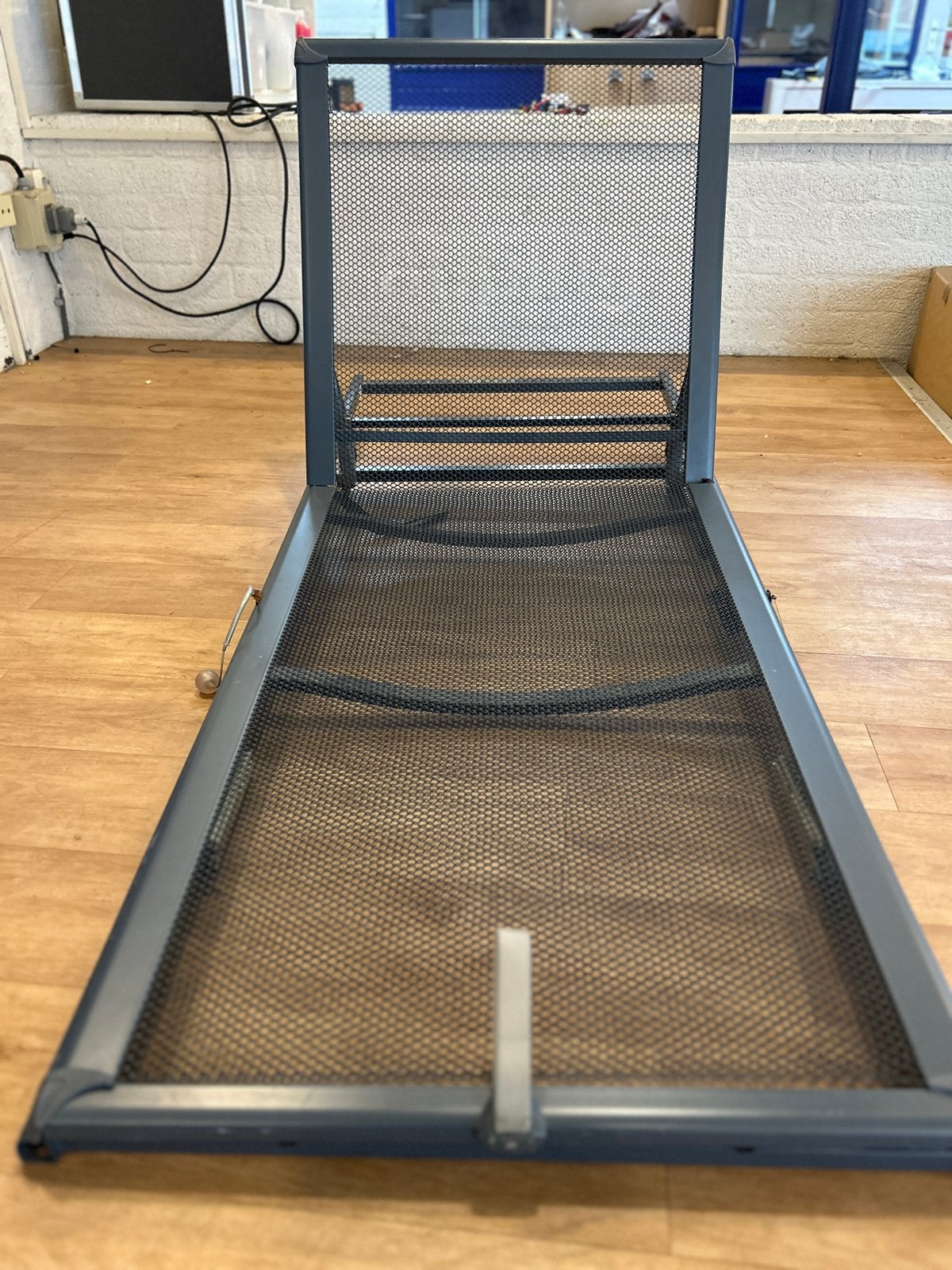 Gratis Auping K2 spiraalbodem (voeteneind verstelbaar), Verstelbaar, 90 cm, Blauw, Ophalen of Verzenden