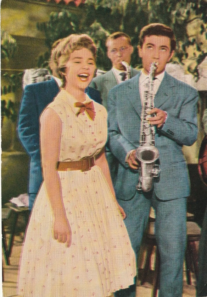 Oude Kaart Conny Froboess, Verzamelen, Verzenden, 1960 tot 1980, Gelopen, Sterren en Beroemdheden