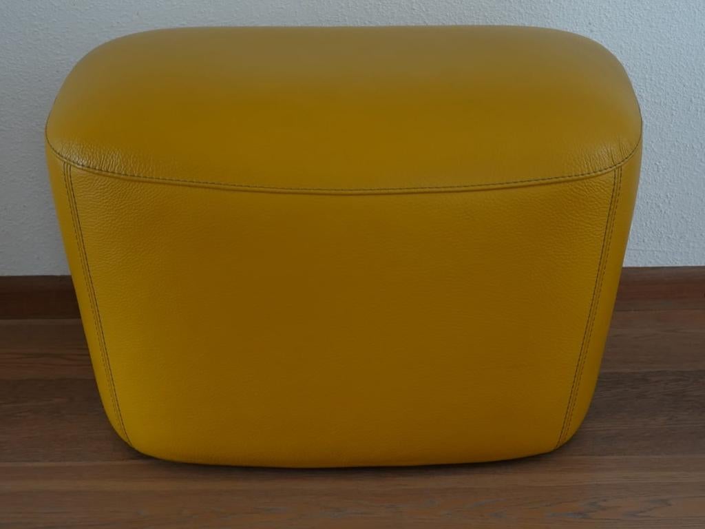 Pode Sparkle poef by LeoLux - Geel leer, Ophalen, Minder dan 50 cm, Vierkant, Zo goed als nieuw