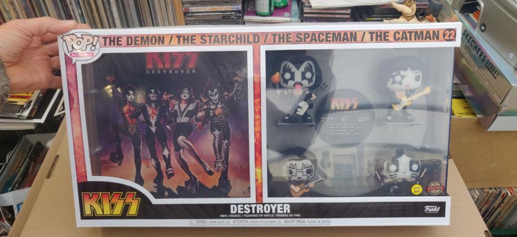 Kiss Funko poppen set destroyer flow in the dark geen lp mei, Ophalen, Nieuw, Pop, Beeldje of Miniatuur