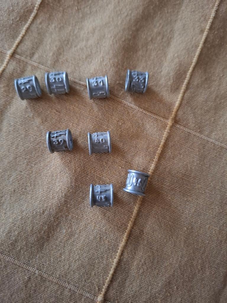 8 oude duitse duivenringen, Mannelijk, Postduif