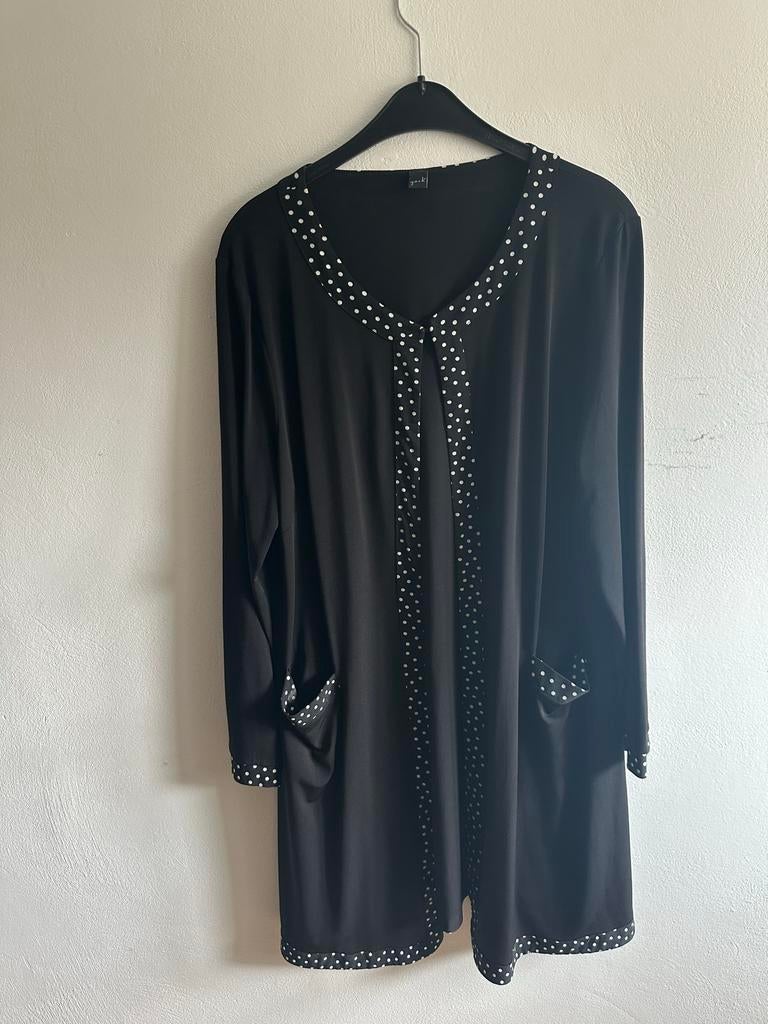 Yoek vest maat L zwart met stippen, Ophalen of Verzenden, Gedragen, Zwart