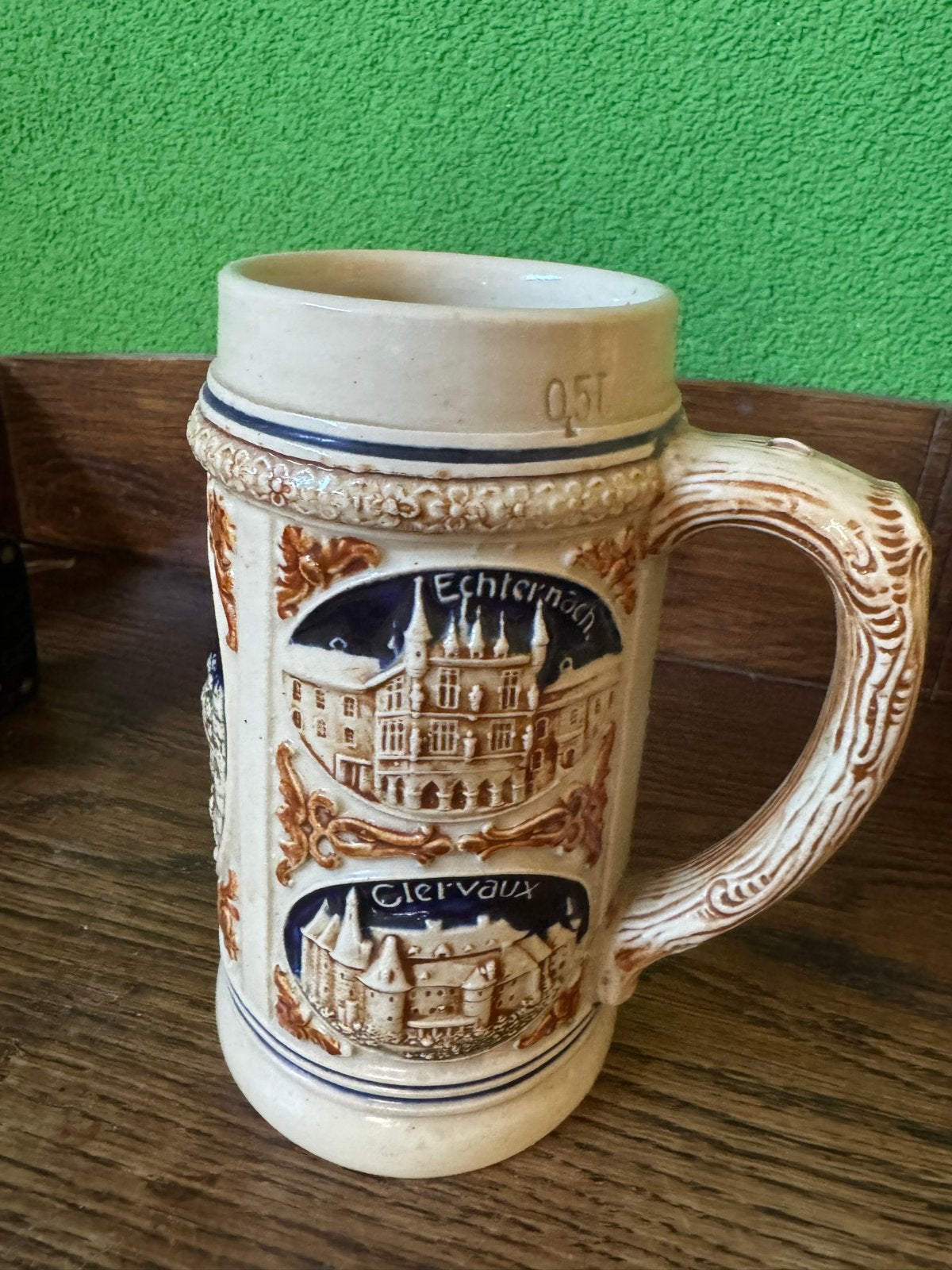 Vintage Luxemburg Bierpul - Echternach, Clervaux, Pont Adolp, Ophalen