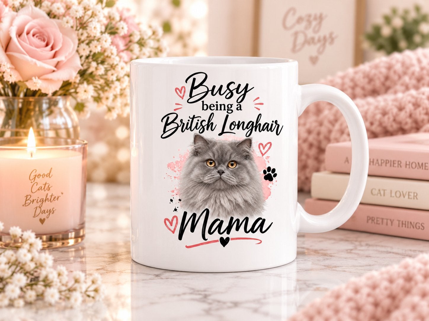 Busy being a British Shorthair Mama - Brits Langhaar Mok, Verzenden, Nieuw