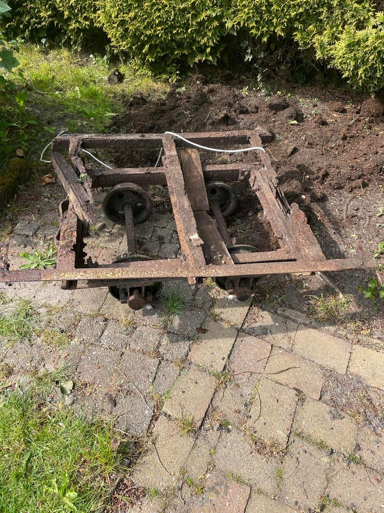 spoorwegkar, antiek, prachtig mooi decoratief object, Doe-het-zelf en Verbouw, Overige Doe-het-zelf en Verbouw, Ophalen, Gebruikt