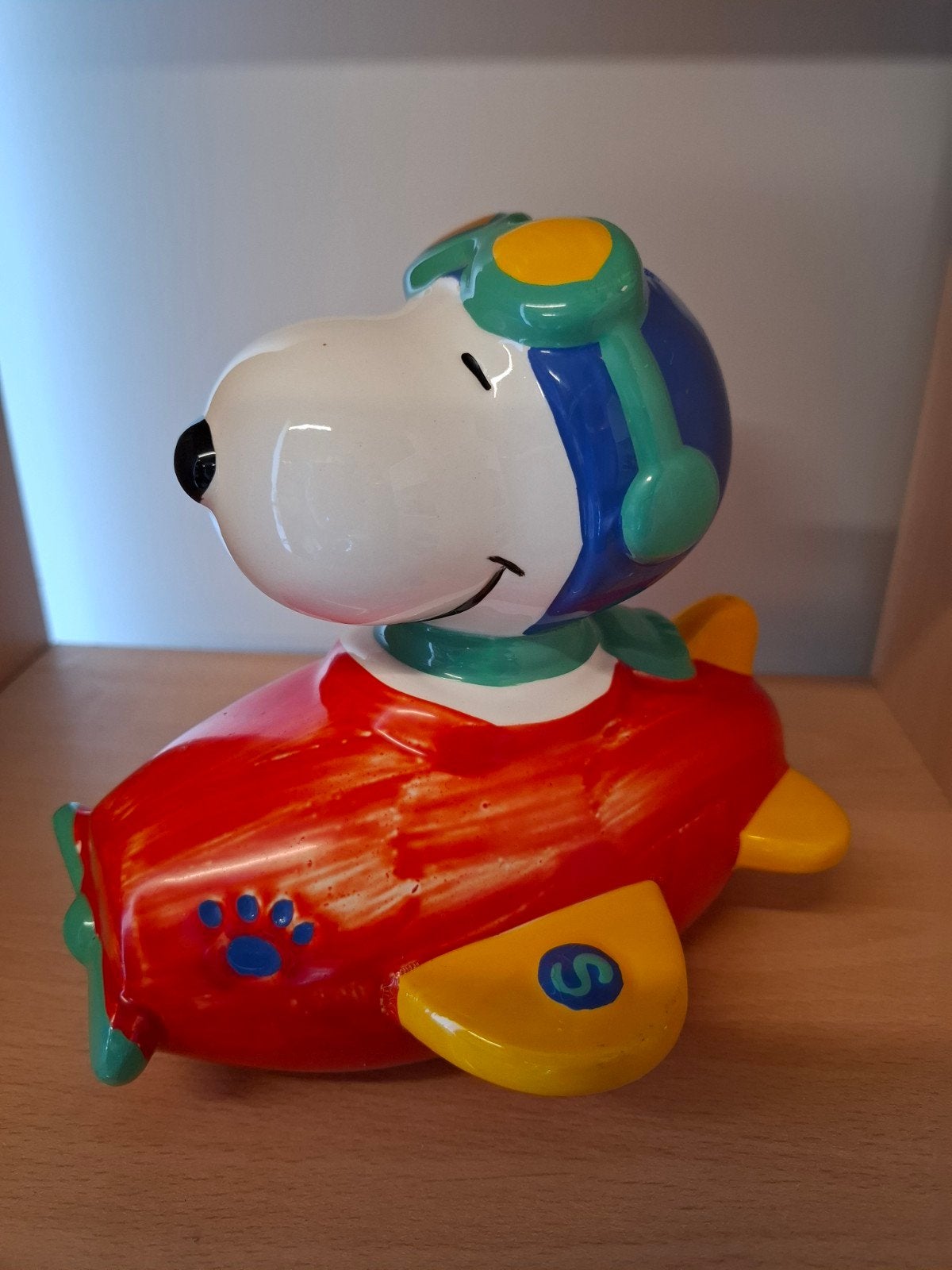 Snoopy spaarpot in vliegtuig - Peanuts United Feature, Verzamelen, Ophalen of Verzenden