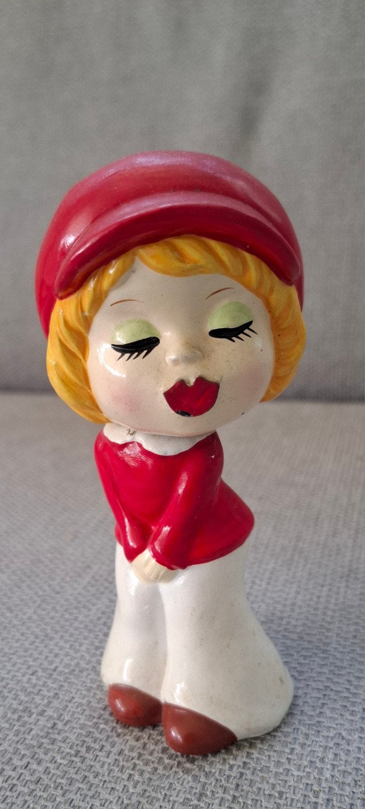 Vintage kissing bubblehead poppetje, Ophalen of Verzenden