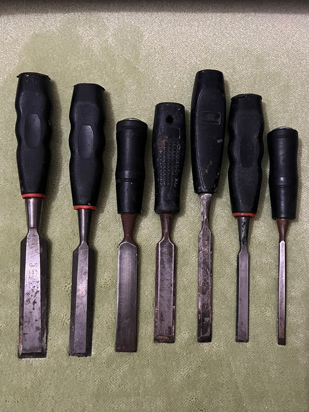 Set van 7 beitels prima Conditie, Doe-het-zelf en Verbouw, Gereedschap | Handgereedschap, Ophalen of Verzenden, Gebruikt