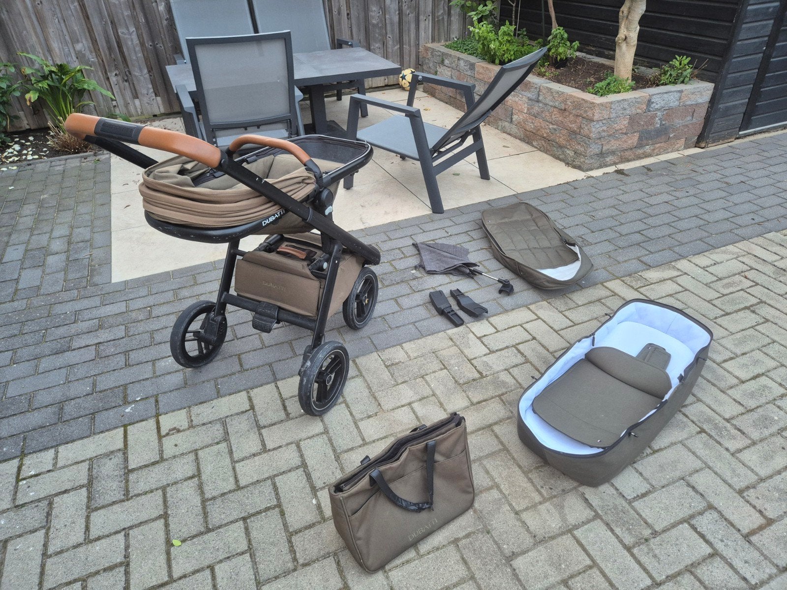 kinderwagen en buggy in 1- dubatti, Kinderen en Baby's, Gebruikt, Combiwagen, Met reiswieg, Ophalen