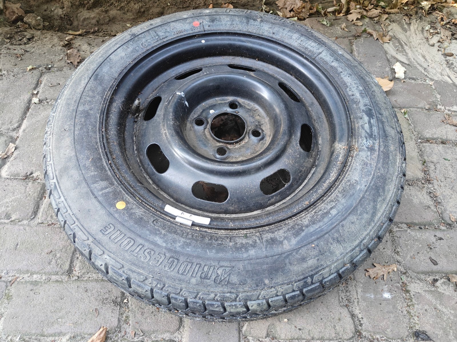 Bridgestone 185/65R14 reservewiel met velg, Ophalen of Verzenden, Gebruikt