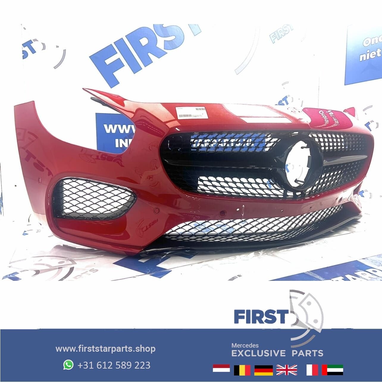 W190 AMG GT VOORBUMPER COMPLEET Mercedes GT GTC GTS AMG ORIG, Gebruikt, -, Voor, Ophalen of Verzenden