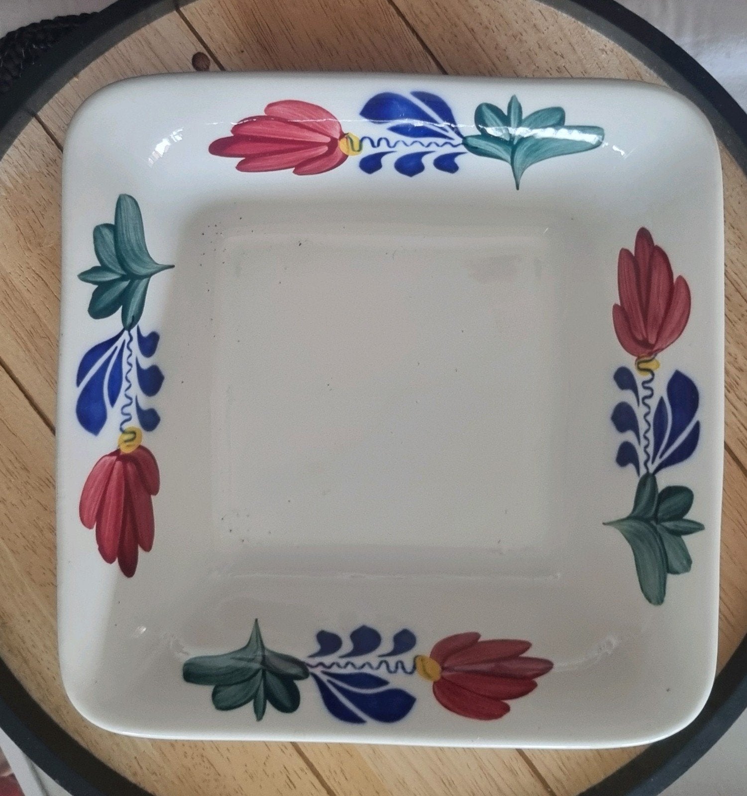 boerenbont schaal, vierkant , 22,5 cm, Verzenden, Landelijk/Boerenbont, Royal Boch, Aardewerk