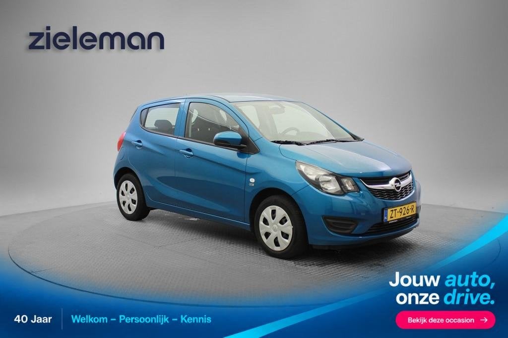 Opel KARL 1.0 ecoFLEX 120 Jaar Edition 5 Deurs - Airco, Crui, 839 kg, Met garantie (alle), Blauw, Bedrijf