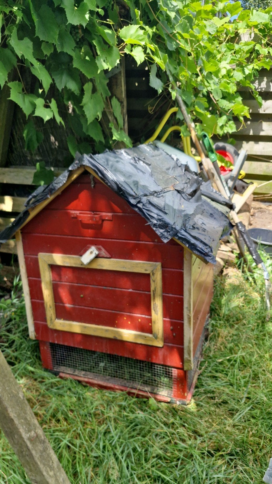 kippenhok gratis, Dieren en Toebehoren, Pluimvee | Toebehoren, Ophalen, Gebruikt, Kippenhok of Kippenren