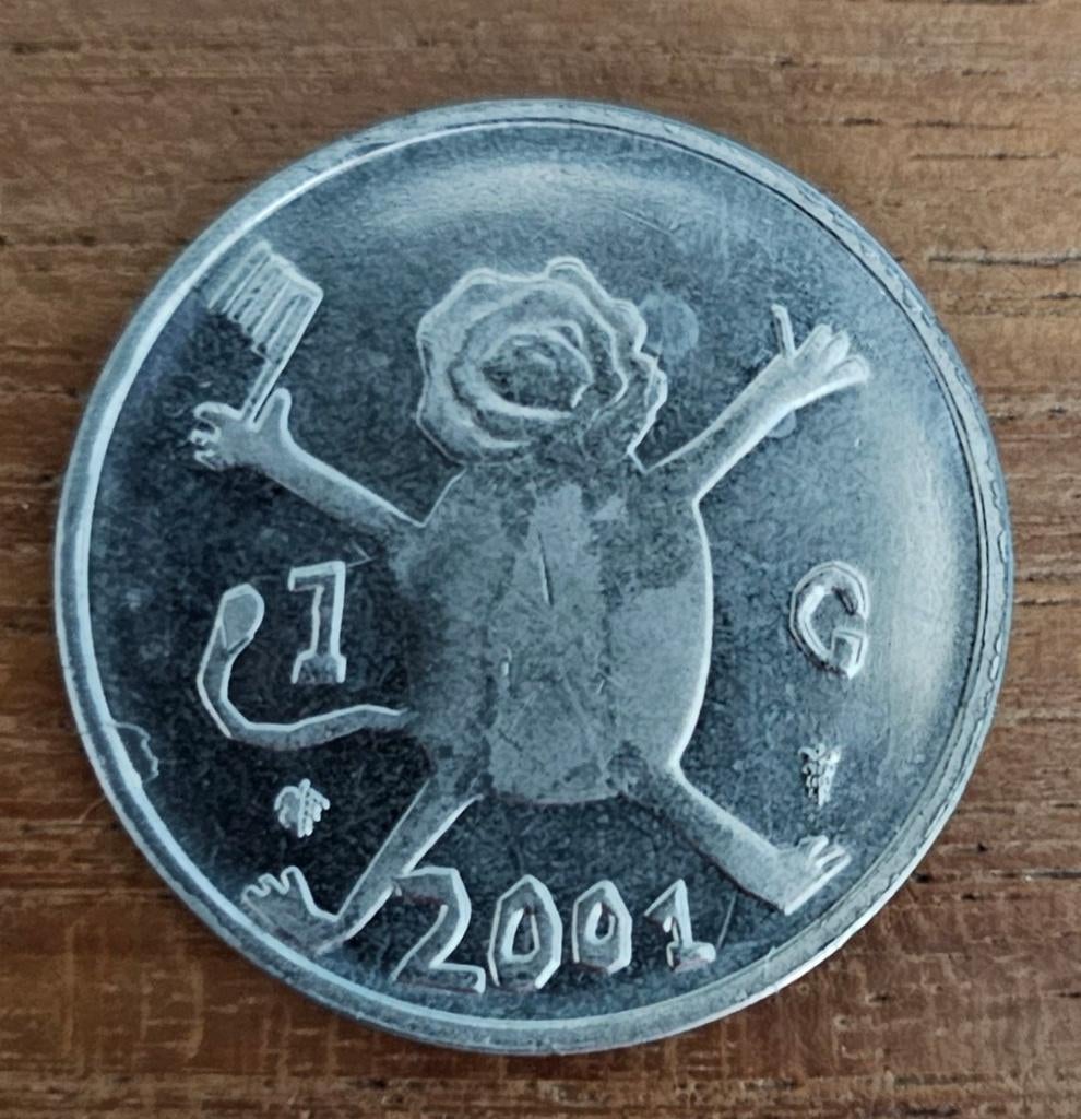1 gulden 2001, Ophalen of Verzenden, Koningin Beatrix, Overige waardes, Losse munt