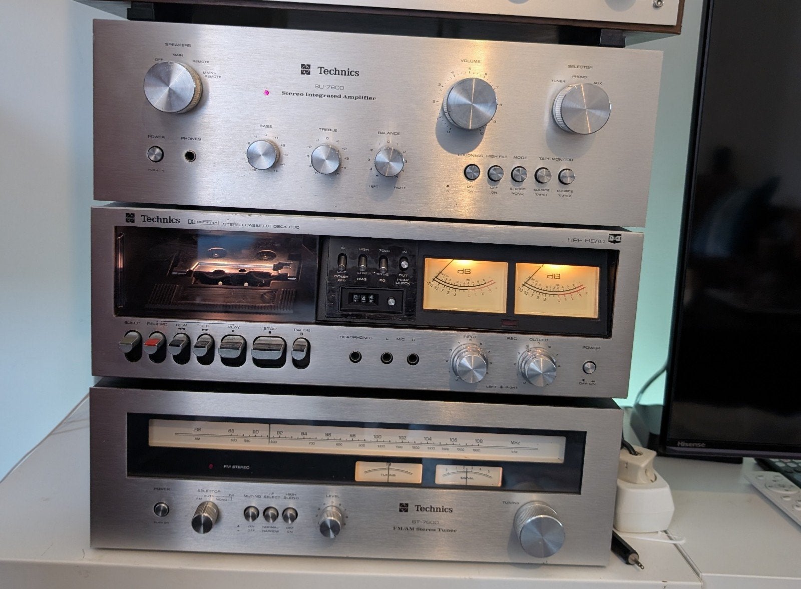 Technics Stereo Set met Speakers (SU-7600, ST-7600, RS-630), Gebruikt, Losse componenten, Ophalen, Tuner of Radio