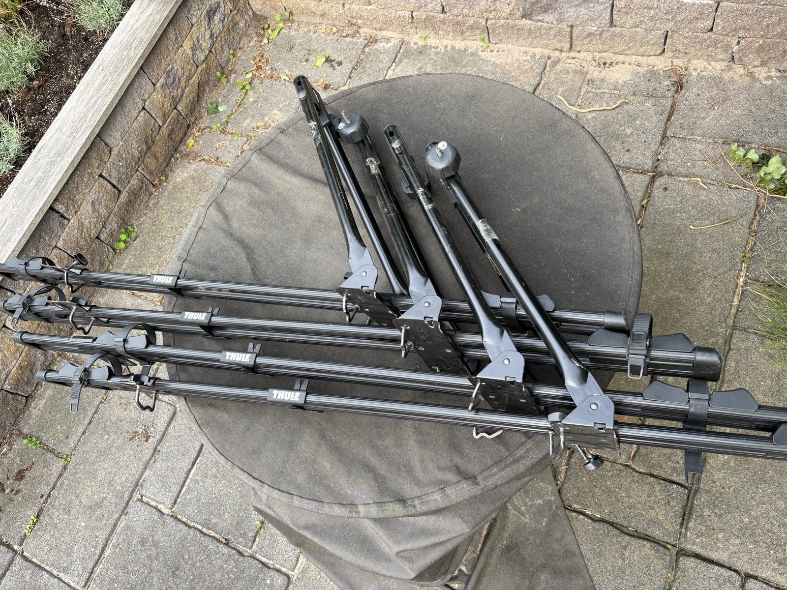 Thule Freeride fietsdragers (4x) voor dak/aanhanger, Ophalen, 3 fietsen of meer, Gebruikt, Dakdrager