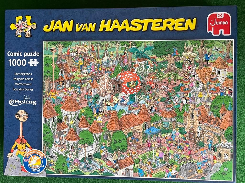 Efteling Sprookjesbos - Jan van Haasteren puzzel, Ophalen of Verzenden, 500 t/m 1500 stukjes, Zo goed als nieuw, Legpuzzel