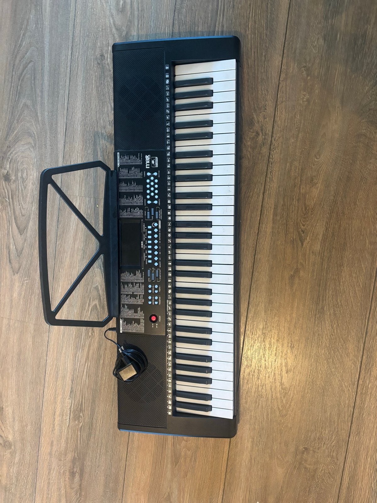 Max Music KBS5 Elektrisch Keyboard 61 toetsen met verlichtin, 61 toetsen, Zo goed als nieuw, Met standaard, Ophalen