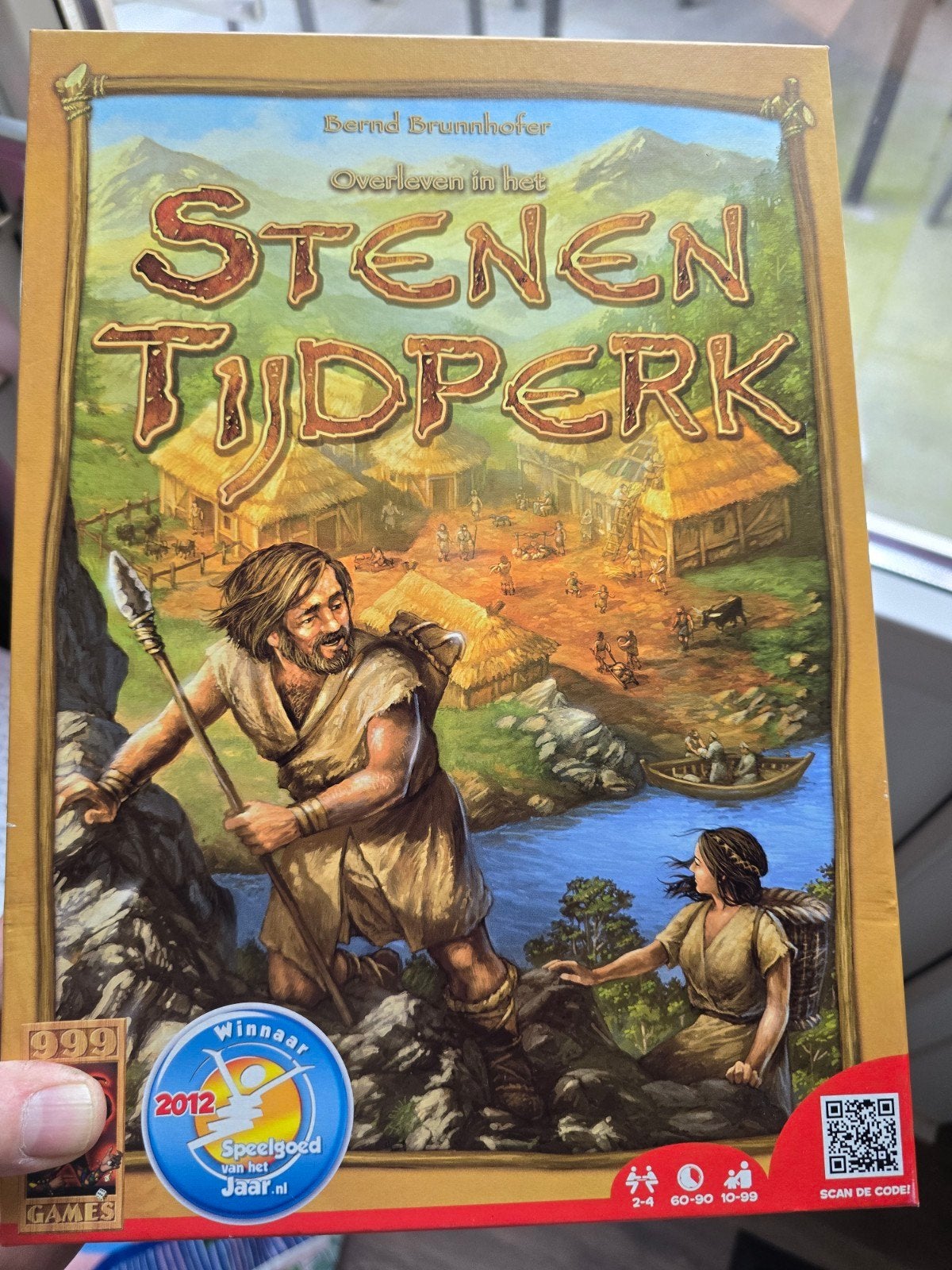 Stenen Tijdperk Bordspel - nooit gebruikt, Hobby en Vrije tijd, Gezelschapsspellen | Bordspellen, Een of twee spelers, Ophalen of Verzenden