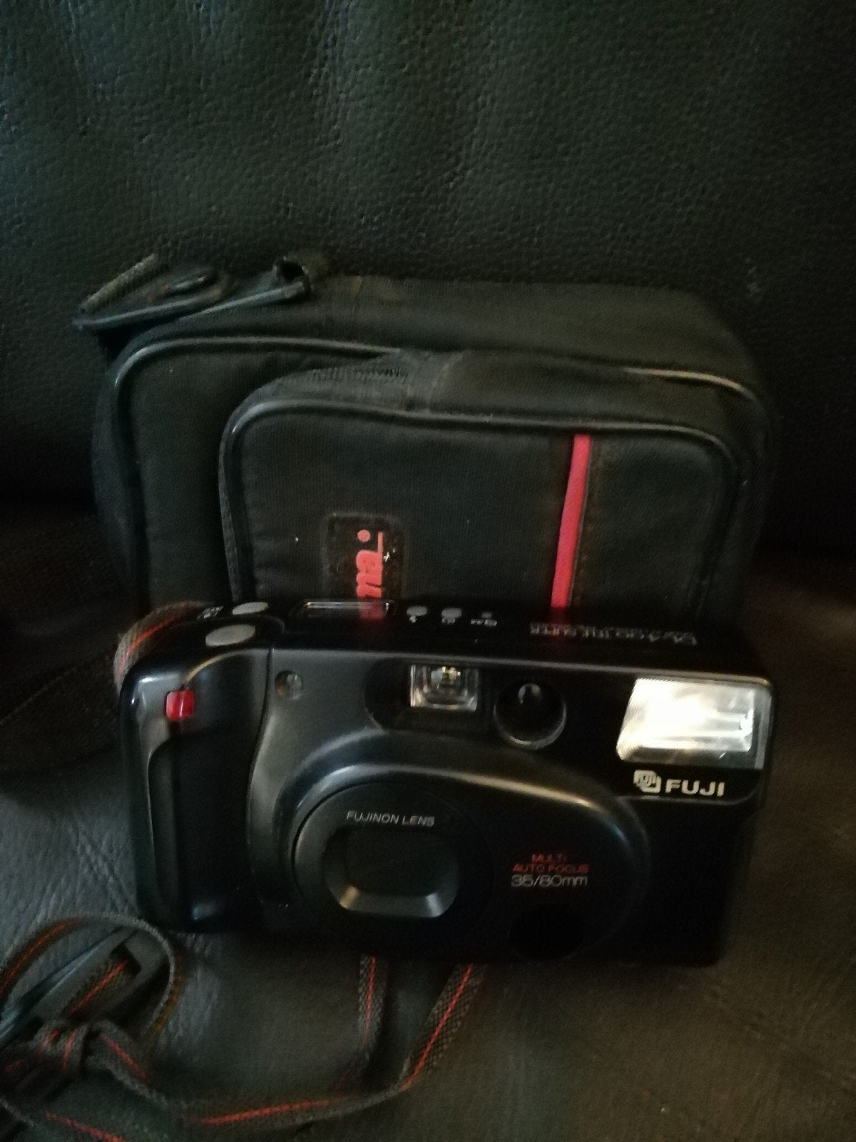 Fuji DL-400 Tele Super compactcamera met Hama tas, Ophalen of Verzenden