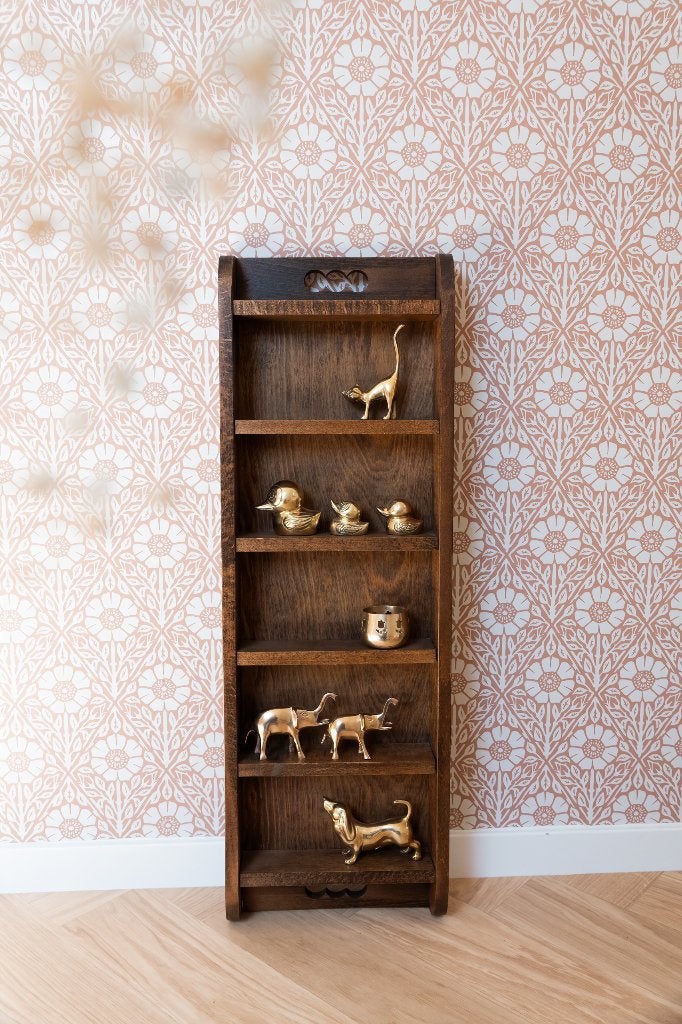 Vintage houten wandrek bakstenenmal letterbak, Antiek en Kunst, Antiek | Woonaccessoires, Ophalen of Verzenden