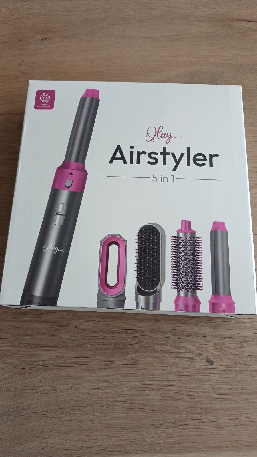 QLAY Airstyler 5-in-1 Set - Föhn, borstel en krultang, Ophalen of Verzenden, Zo goed als nieuw, Haarverzorging