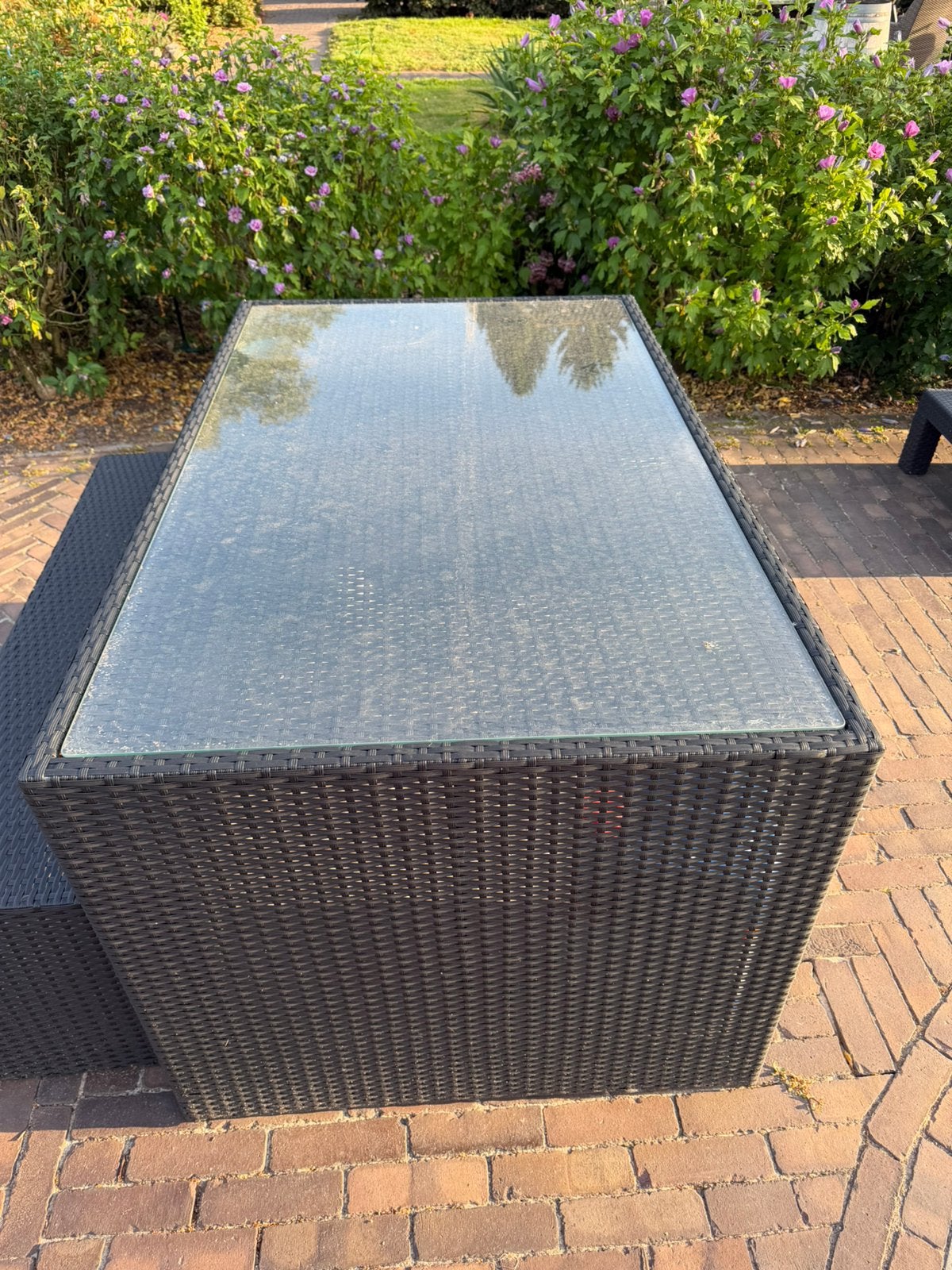 Zgoh tuinset kunststof, rotan stijl, Ophalen, Zo goed als nieuw, Kunststof
