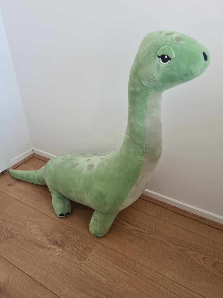 Grote groene knuffel dino, Groen, Dinosaurus, Ophalen of Verzenden, Zo goed als nieuw