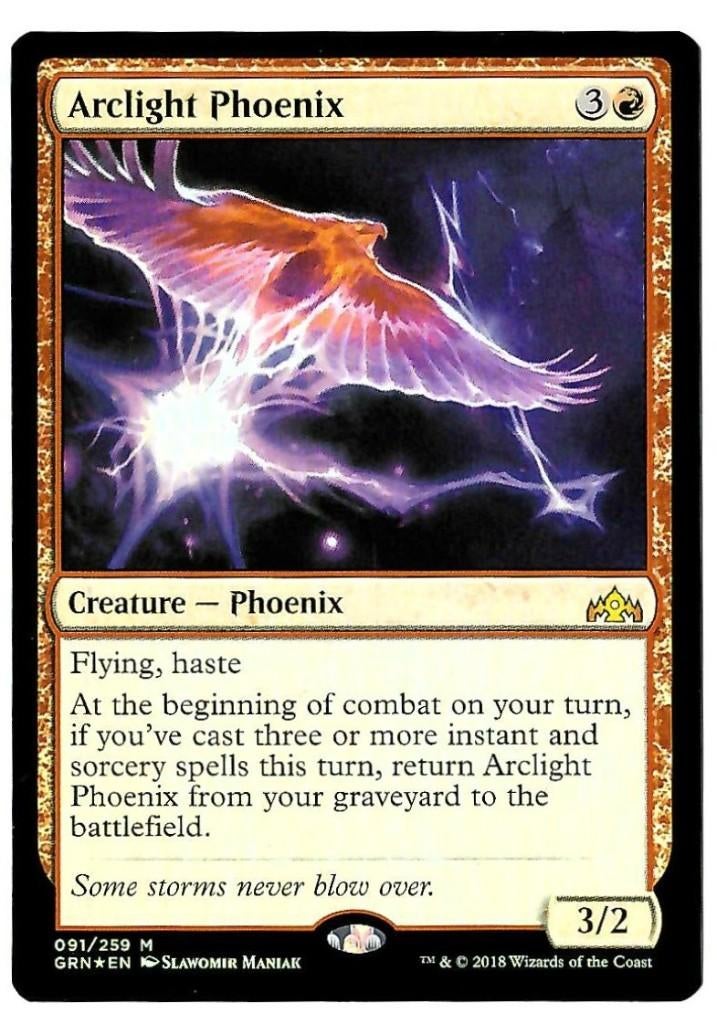 MTG Arclight Phoenix 91 GRN Mythic Foil ENG NM, Ophalen of Verzenden, Nieuw, Losse kaart, Foil