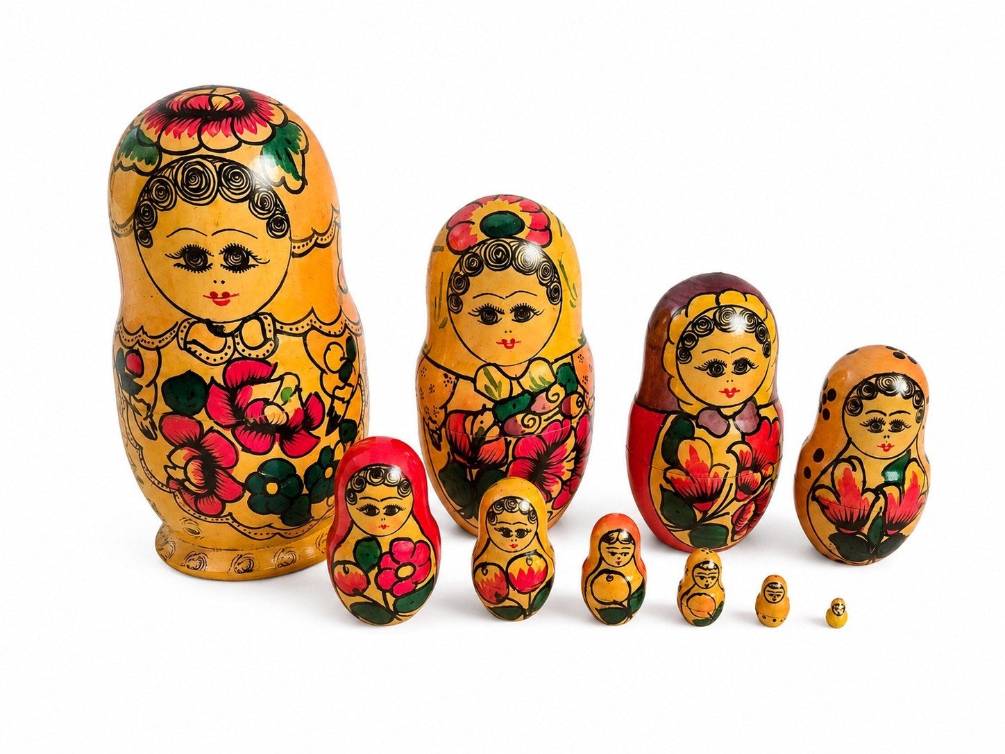 Set van 10 Russische Matroesjka poppen, Verzamelen, Ophalen of Verzenden, Gebruikt