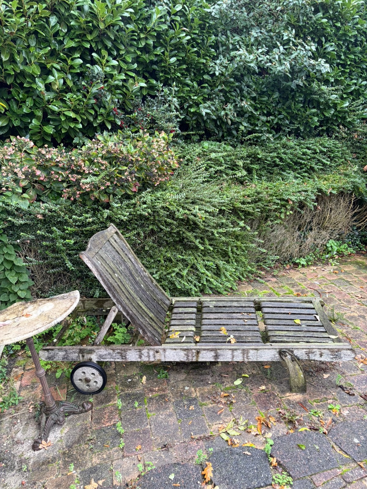 Teak hout loungestoel, Tuin en Terras, Ophalen, Gebruikt, Hout