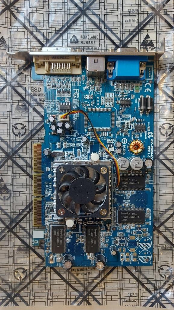 ATI Videokaart GV-R9264DH - Vintage Grafische Kaart, Computers en Software, Videokaarten, Gebruikt, AMD, AGP, Overige soorten