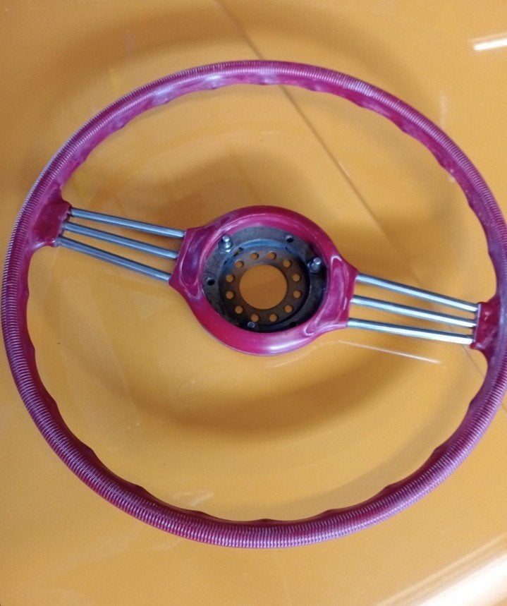 Rood Viraflex Quillery stuurwiel oa Traction, Peugeot, Simca, Gebruikt, Ophalen of Verzenden, Nb, Nb