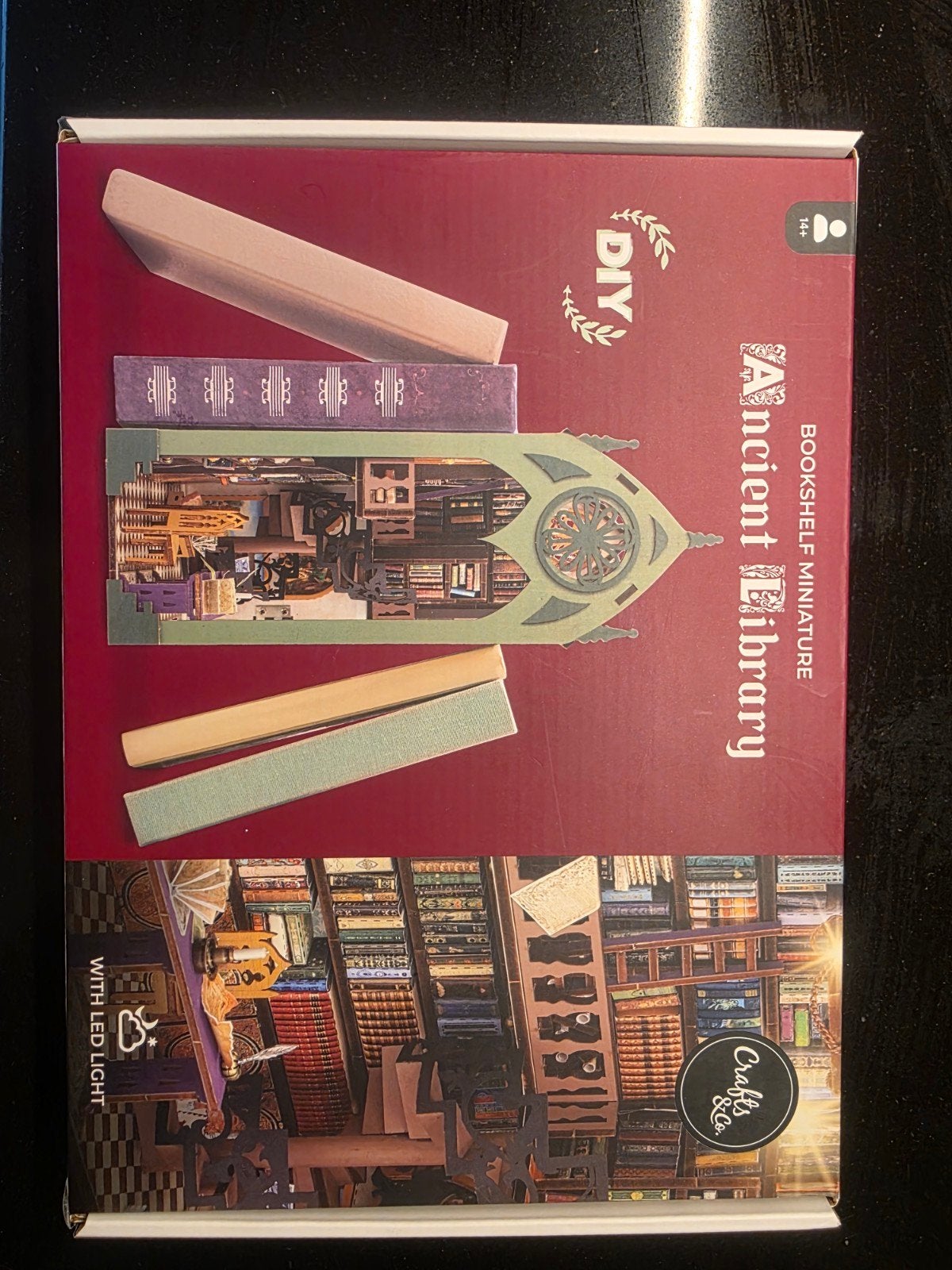 DIY Boekenplank Miniatuur - Ancient Library met LED-licht, Overige thema's, Nieuw, Meerkleurig, Overige merken