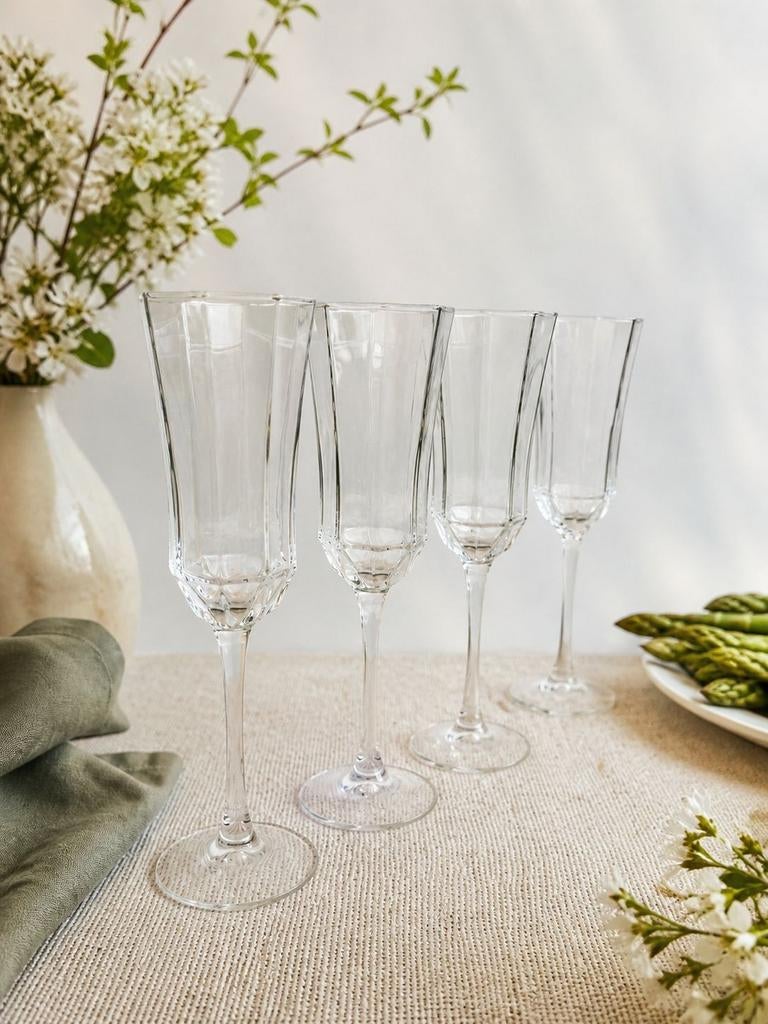 vintage champagne glazen Luminarc Octime, Overige typen, Ophalen of Verzenden, Zo goed als nieuw, X