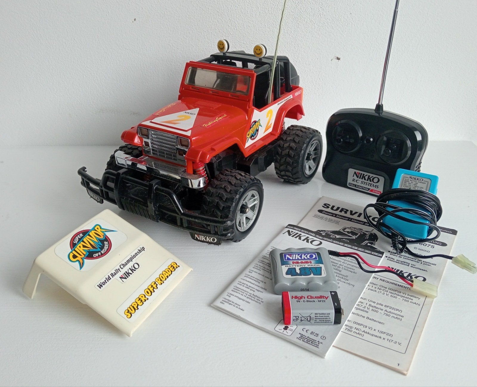 Vintage RC Nikko Jeep Wrangler Survival 2, Ophalen of Verzenden, Gebruikt, Overige schalen, Onderdeel