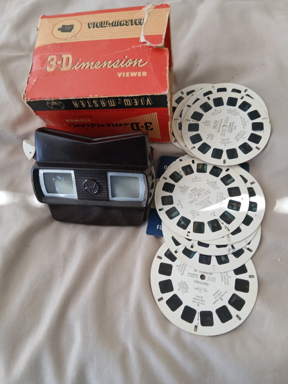 Vintage  bakeliet View-Master 3-D Viewer met schijven, Ophalen of Verzenden, Gebruikt