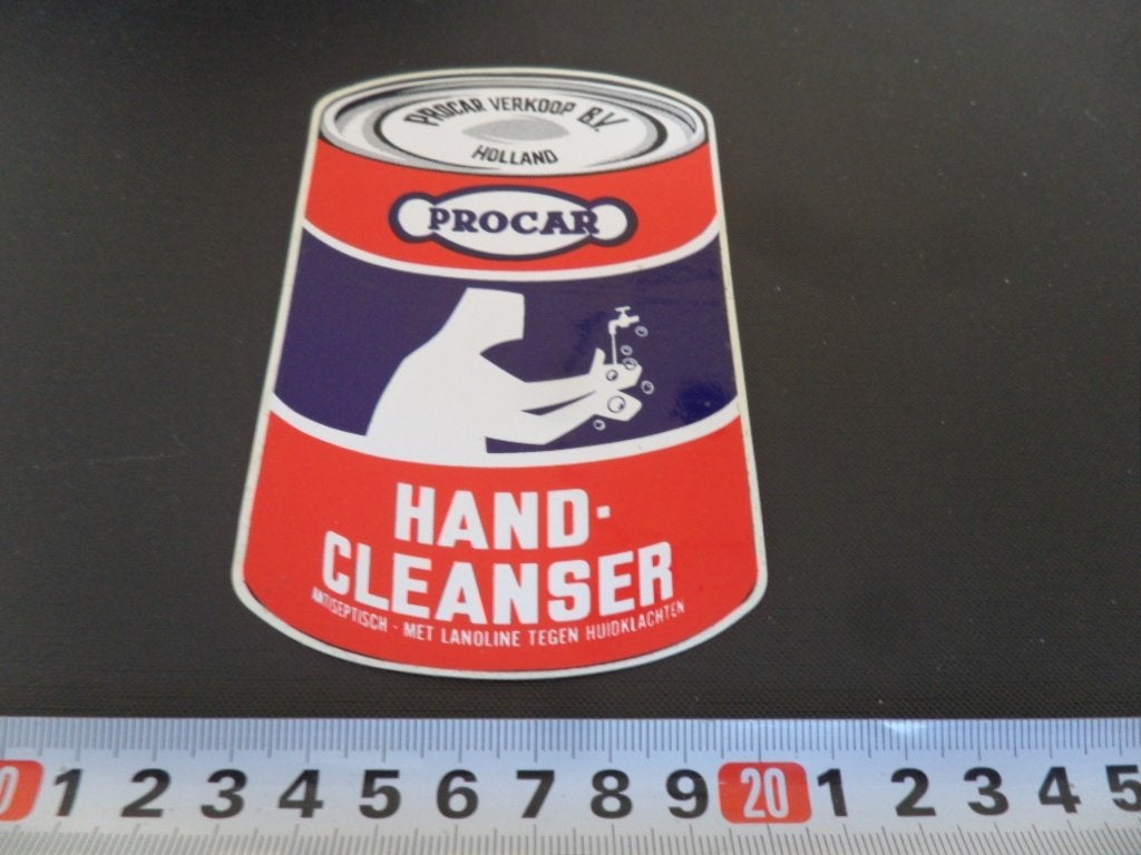sticker PROCAR Verkoop BV  handcleanser, Ophalen, Zo goed als nieuw