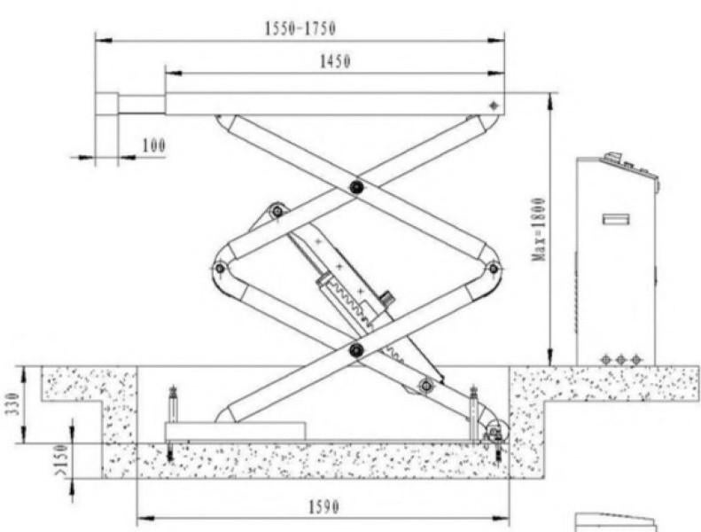Schaarlift / HEFBRUG 230V 3500 Kg inbouw | GRATIS VERZENDING, ., Nieuw, Ophalen of Verzenden, .