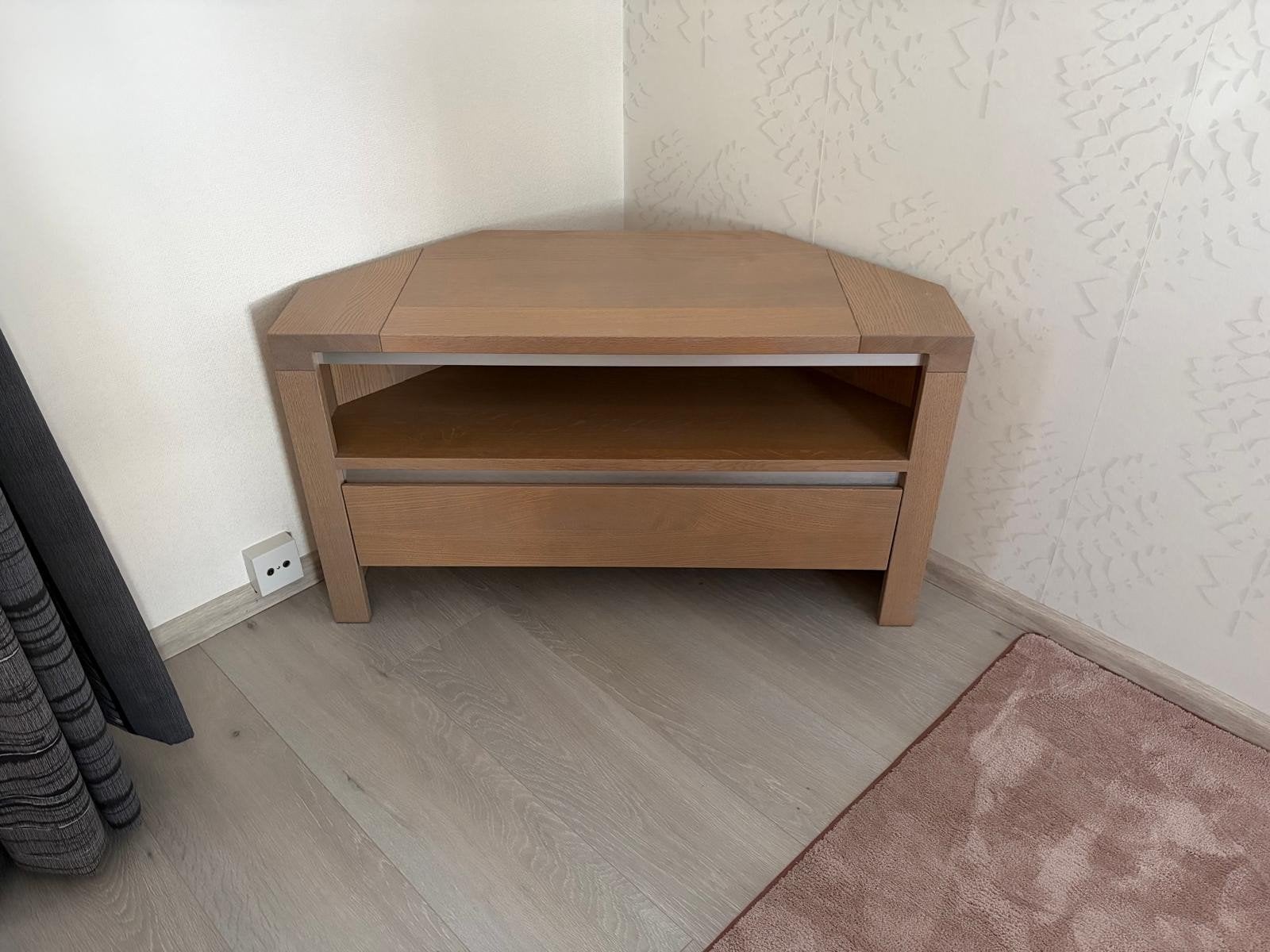 Houten hoekkastje met opbergruimte, massief eiken!, Ophalen, Gebruikt, 50 tot 100 cm, Minder dan 100 cm