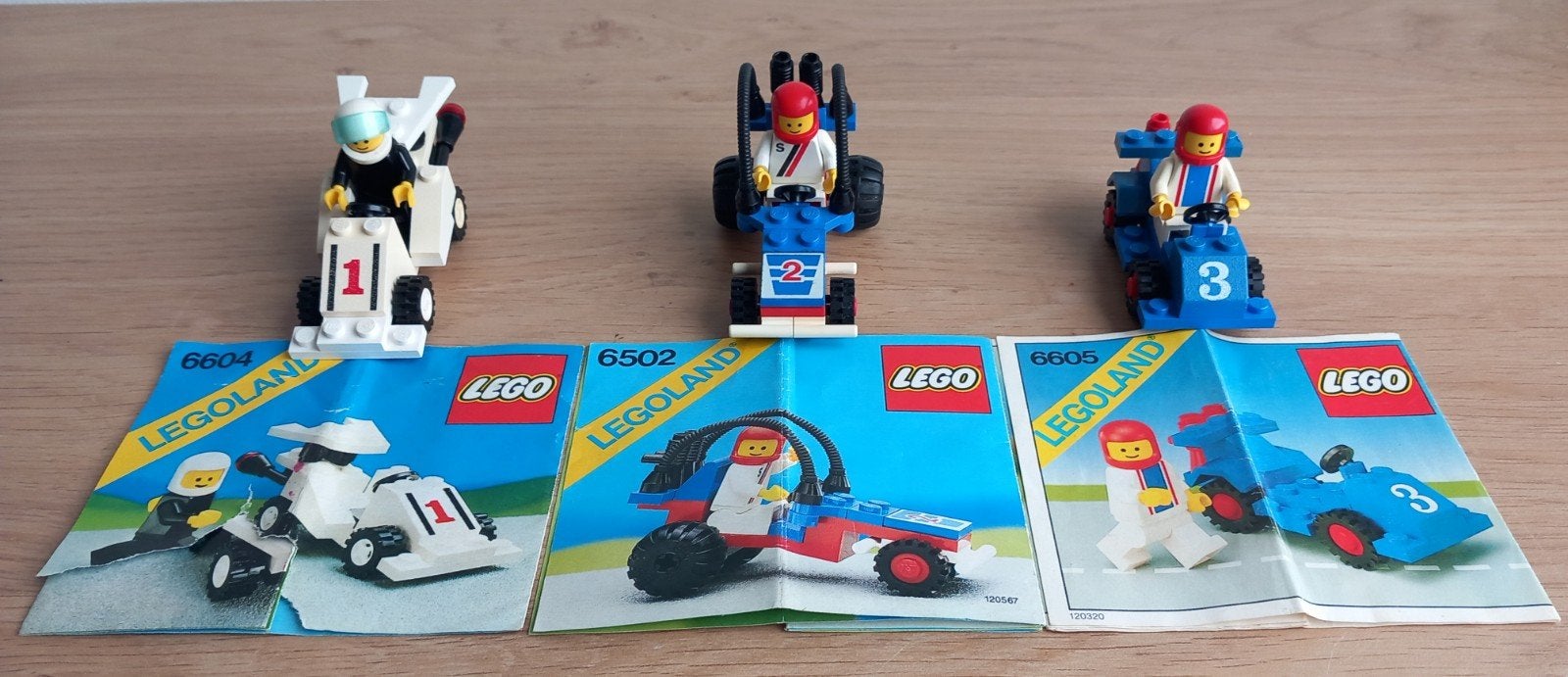 Lego Legoland Racers Set 6502, 6604, 6605 met instructies, Gebruikt, Lego, Ophalen of Verzenden, Compleet