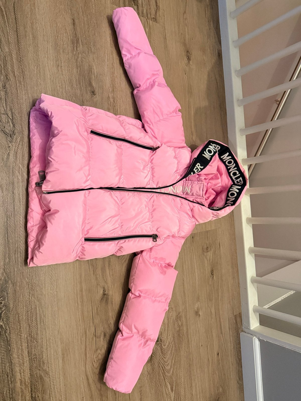 Moncler Roze Kinderjas - Zo goed als nieuw, Ophalen, Zo goed als nieuw, Meisje