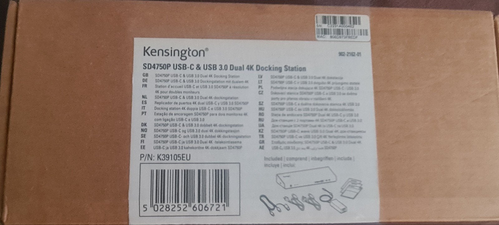 Kensington SD4750P USB-C & USB 3.0 Dual 4K Docking Station, Computers en Software, Dockingstations, Nieuw, Ophalen of Verzenden