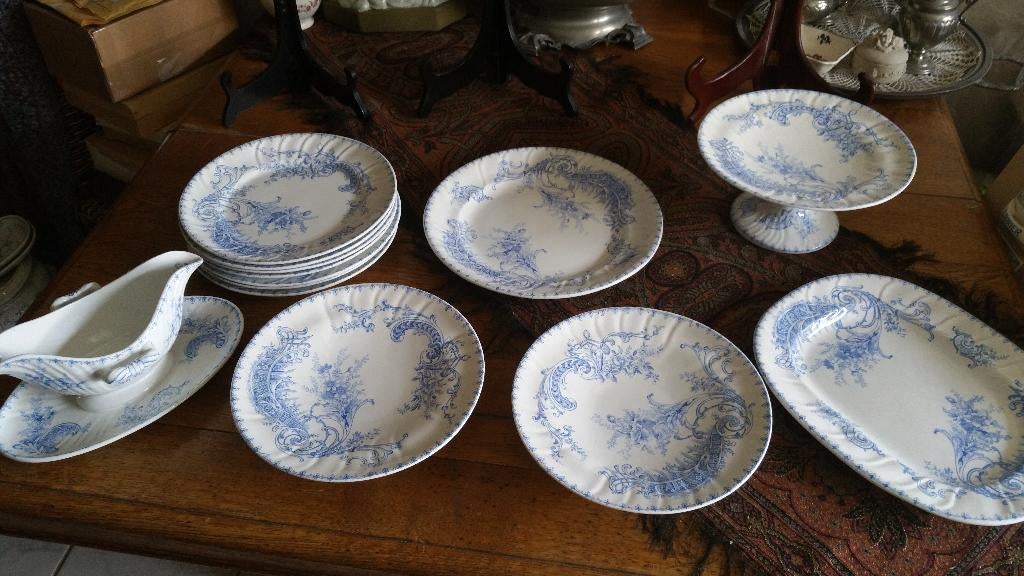 Prachtige gave serviesdelen B.F.K MADELEINE, Antiek en Kunst, Antiek | Servies los, Ophalen of Verzenden