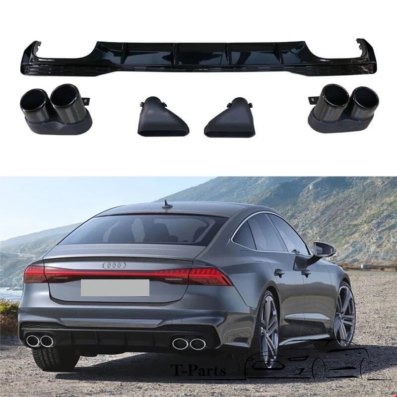 Audi A7 S7 achterbumper spoiler diffuser look bodykit s line, Info@fabrikant.eu, Fabrikant BV, Nieuw, Achter