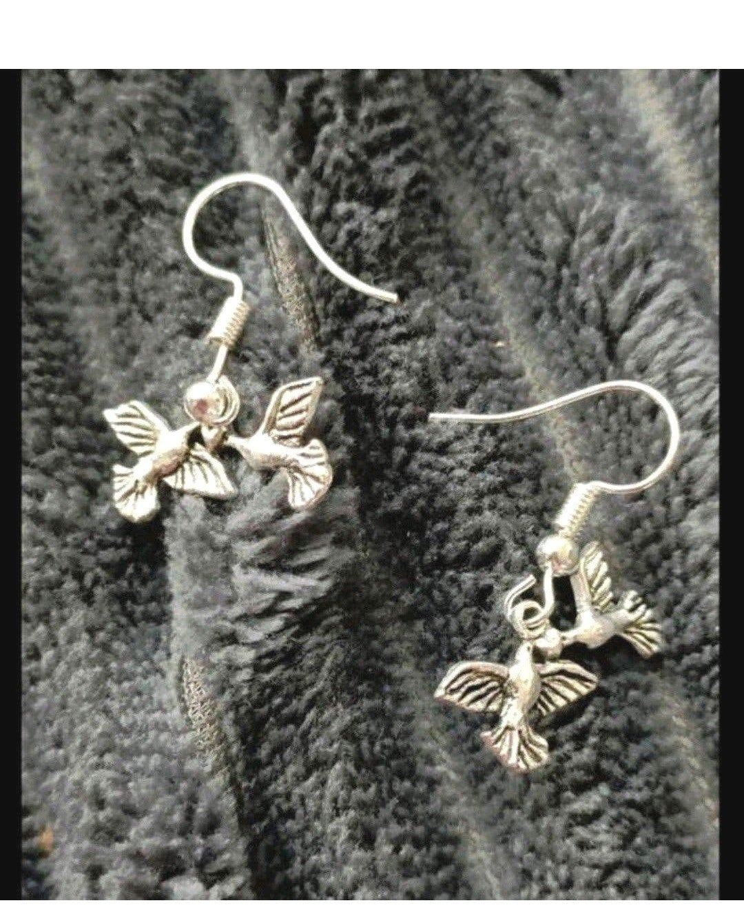 zilveren oorbellen vogels, Hangers, Verzenden, Nieuw, Zilver