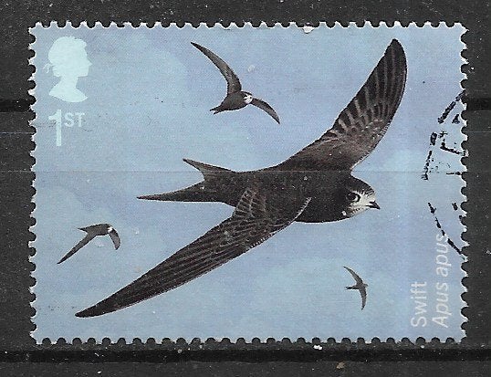 212-26 Engeland (15) / Swift - Gierzwaluw, Verzenden, Gestempeld
