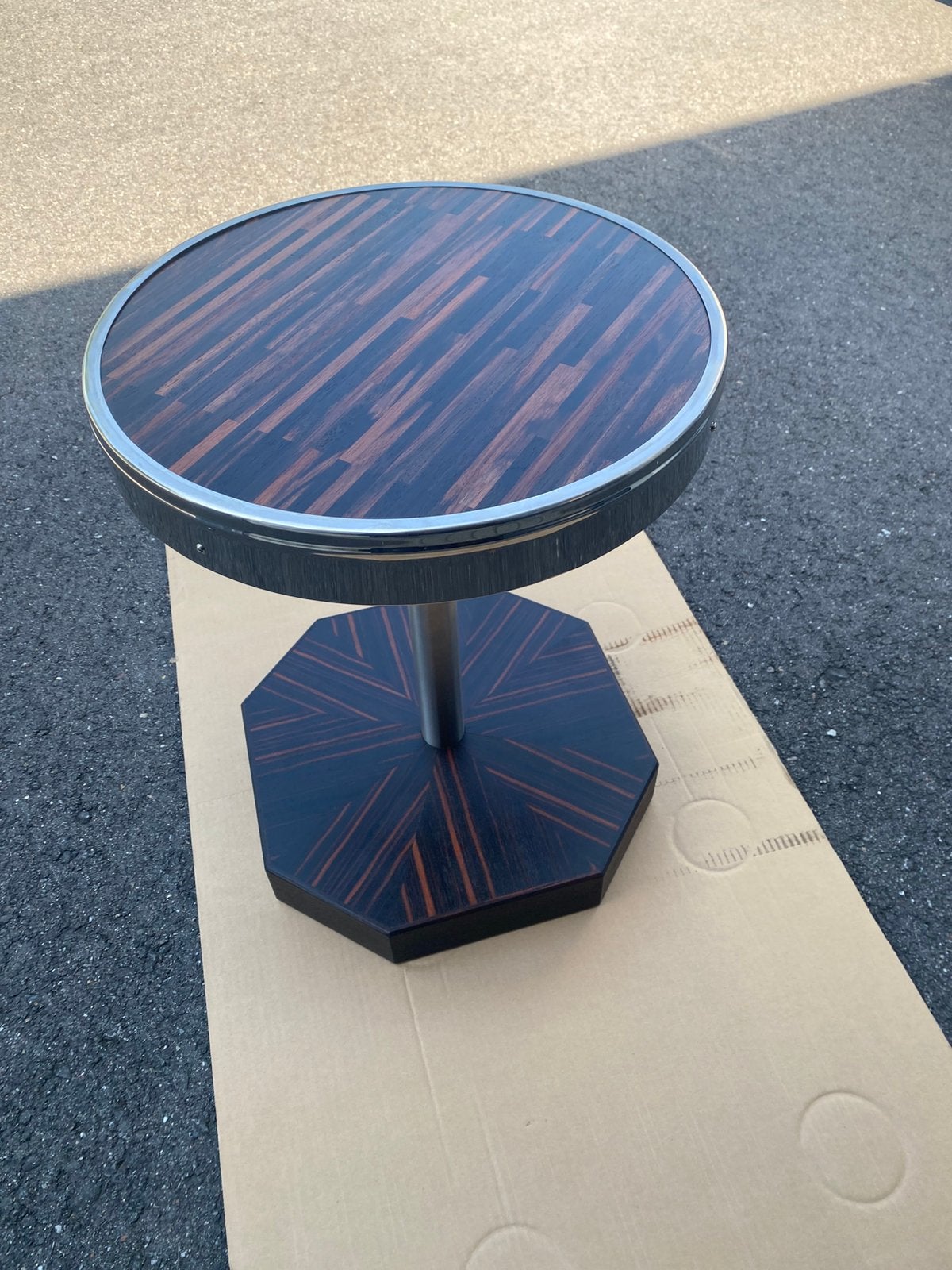 Bijzettafel eigenbouw Coromandel, Ophalen, 50 tot 100 cm, Rond, Zo goed als nieuw