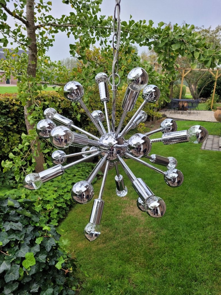 sputnik hanglamp spoetnik lamp retro fifties sixties design, Huis en Inrichting, Ophalen, Zo goed als nieuw, Amerikaanse fifties sixties retro design vintage